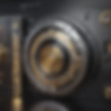 Secure Virtual Vault System Virtual vault surrounded by data protection symbols