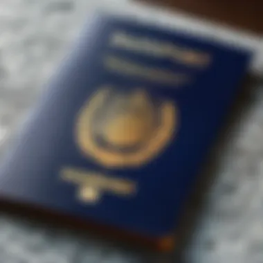 Visa stamp on passport