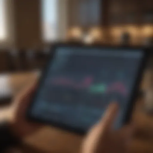 Insightful Data Analysis on TLN Live A visionary with a tablet analyzing data