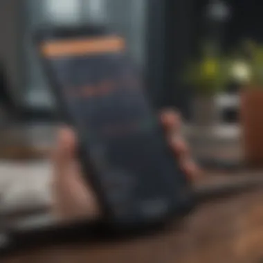 Visual representation of WazirX app interface showcasing trading features