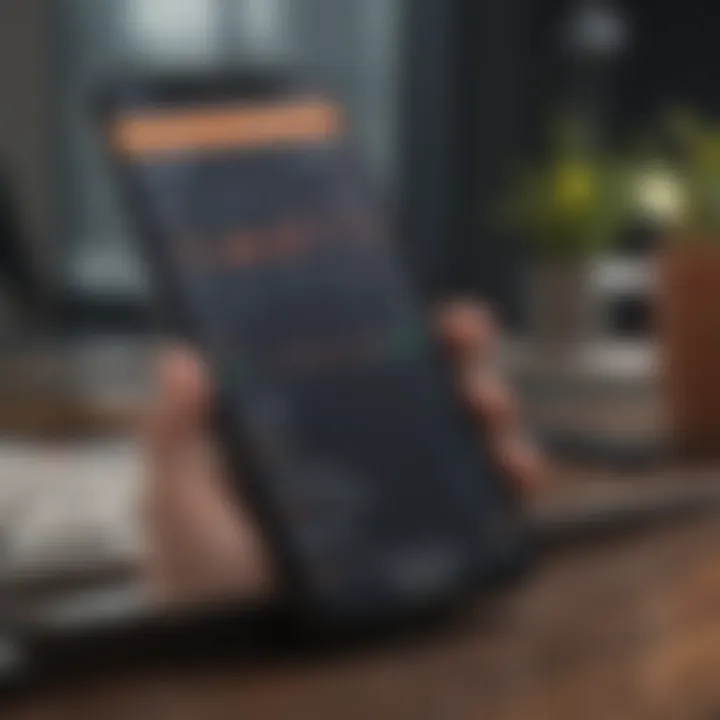 Visual representation of WazirX app interface showcasing trading features