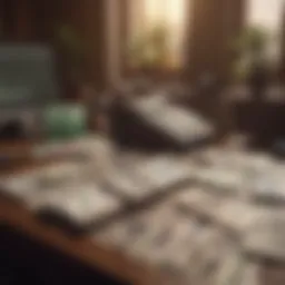 Currency exchange desk with Mexican Pesos