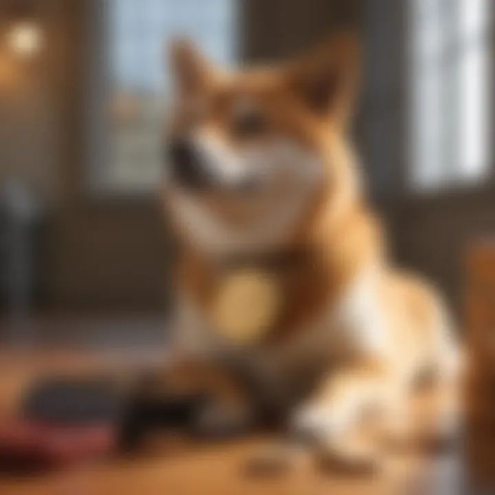 A digital wallet displaying Shiba Coin assets