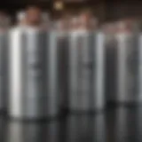 Helium canisters display at a supplier store