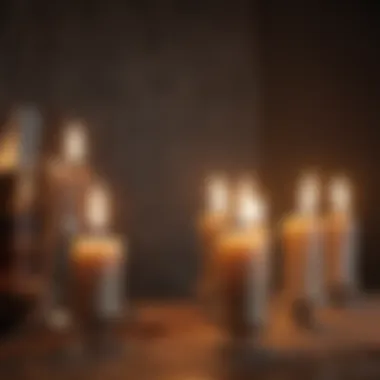 Comparison of wick lengths in different candles