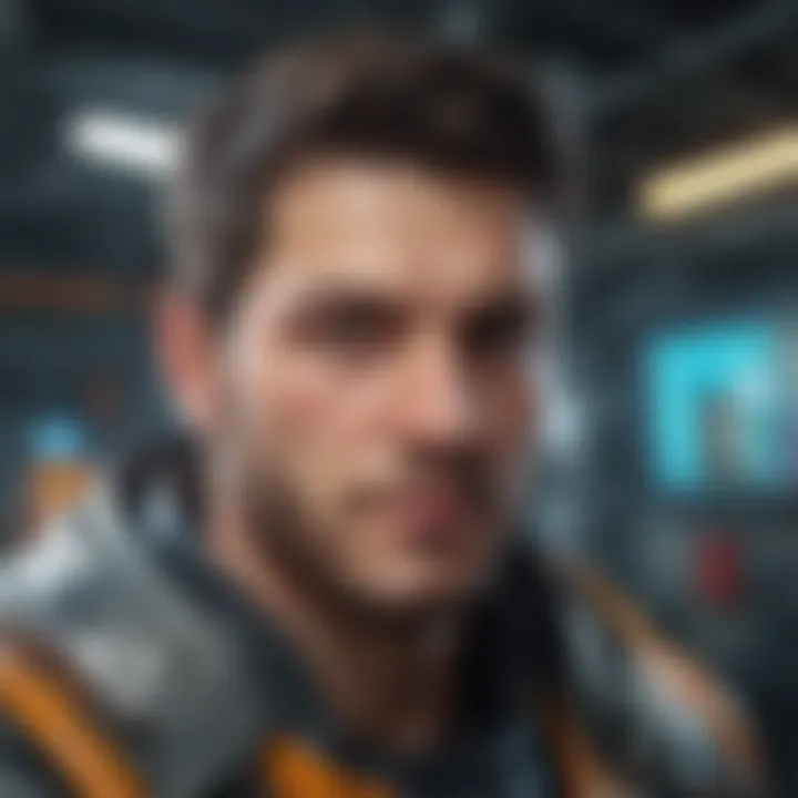 Illustration of futuristic technology in Xhunter