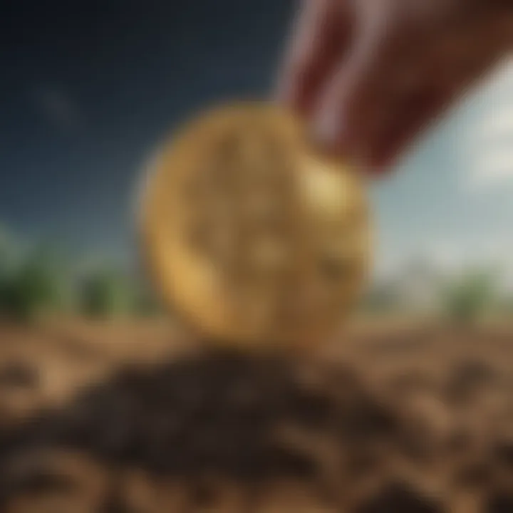 Illustration depicting the potential rewards awaiting investors in DeFi yield farming