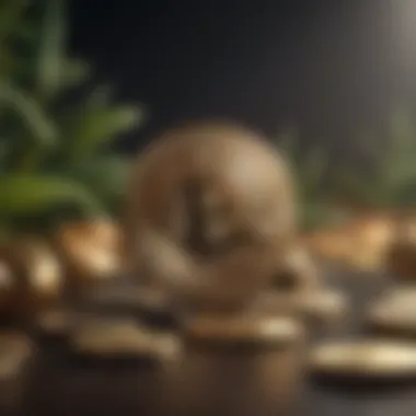Illustration showcasing the concept of earning rewards through cryptocurrency staking